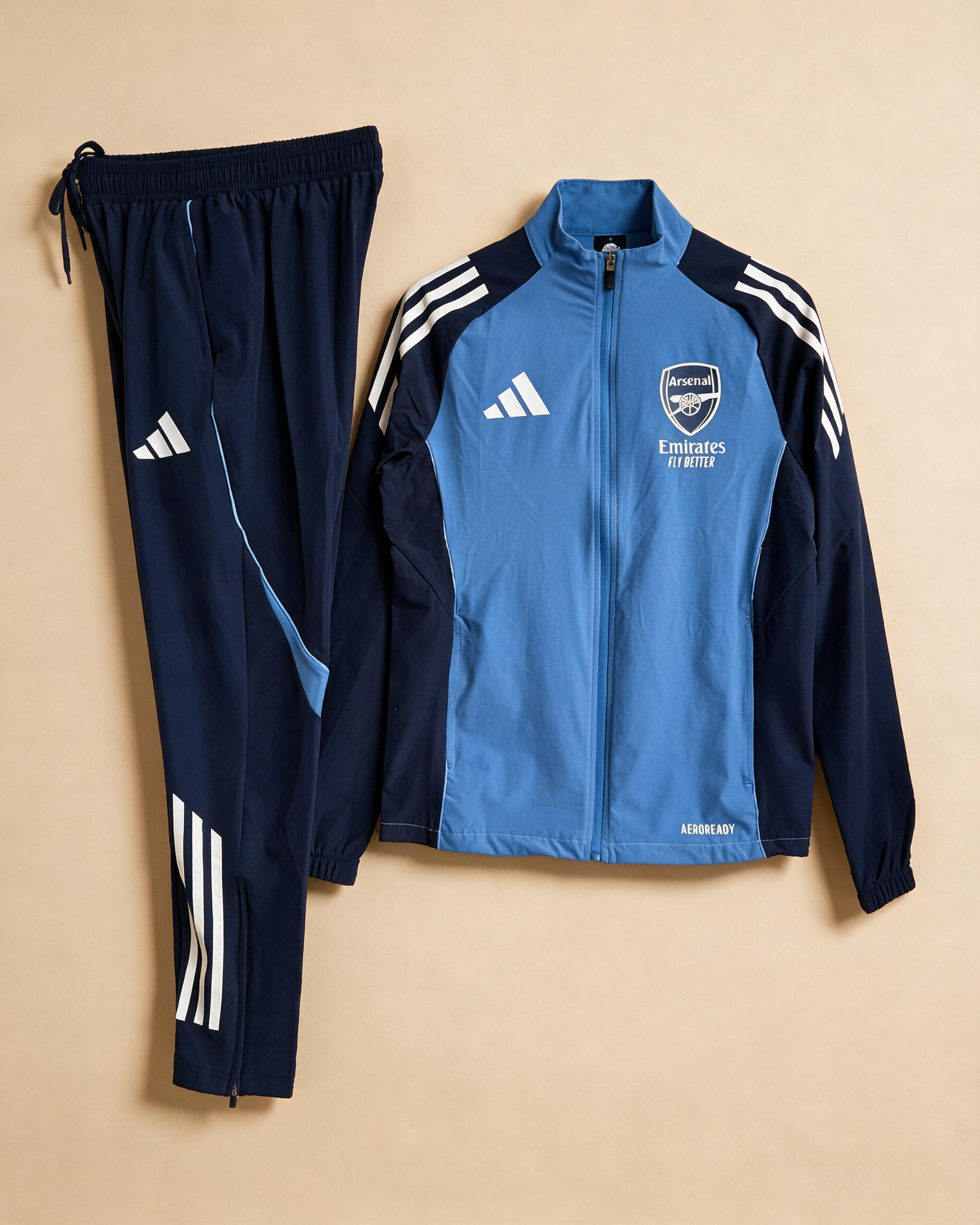 Tuta usata da allenamento bicolore blu con stemma Arsenal