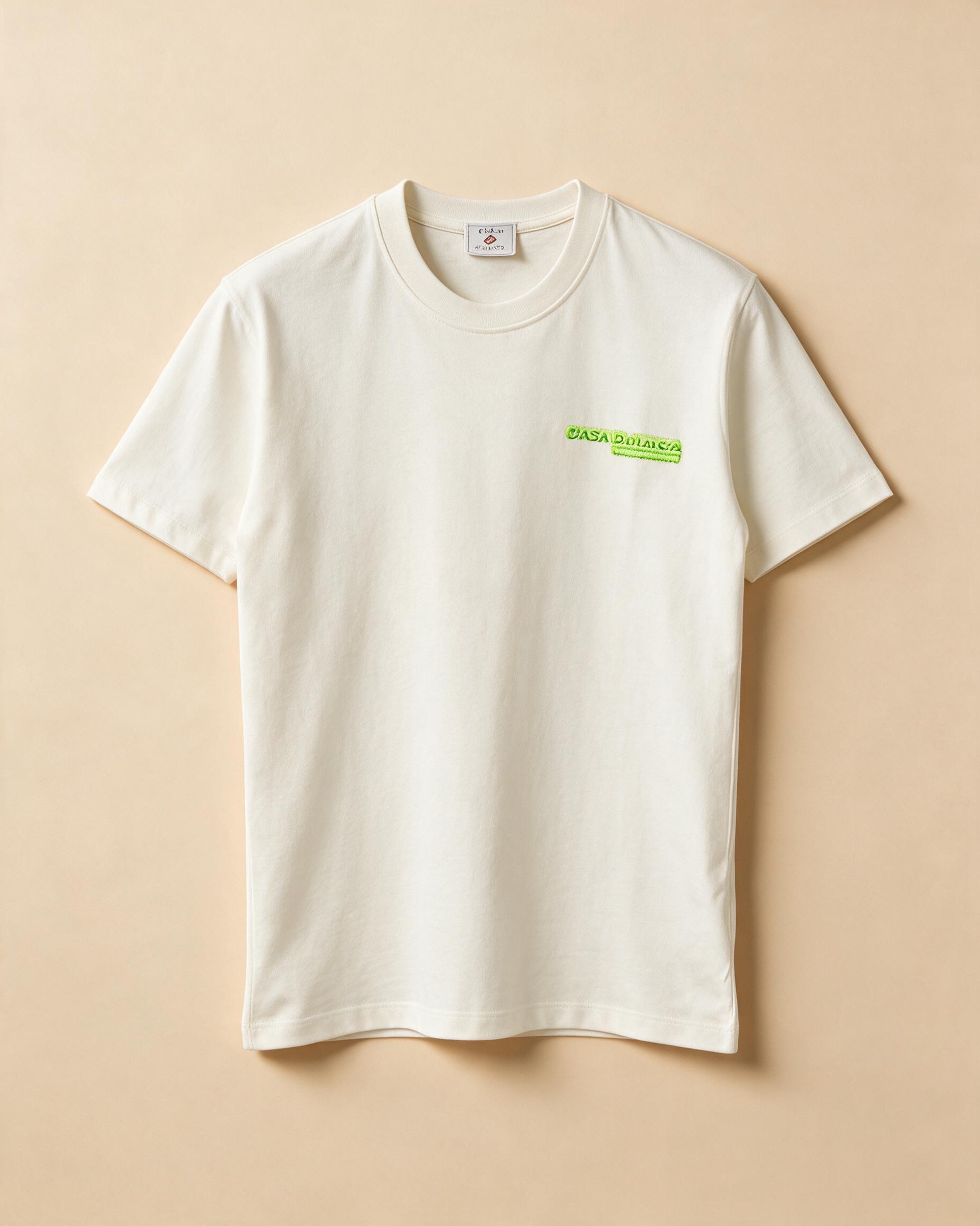 T-shirt usata bianca con stampa floreale sul retro